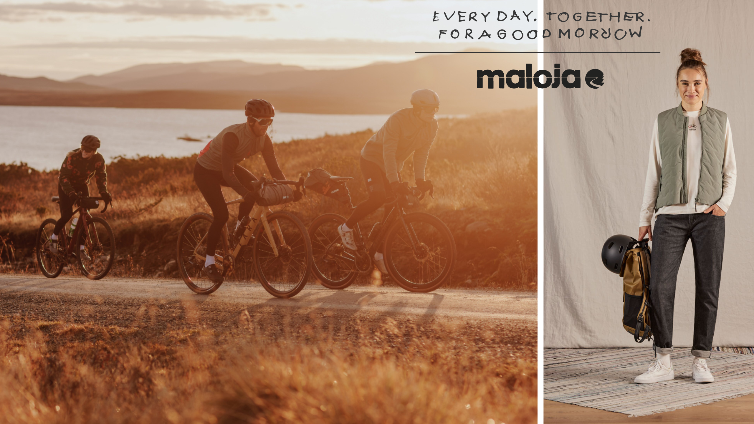 Mallot de cyclsme femme Maloja avec étoles blanches